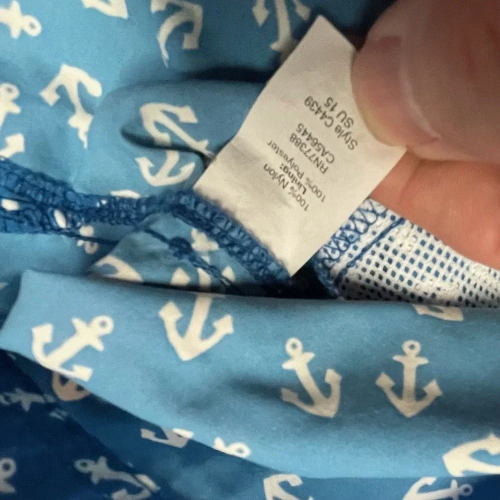 J. Crew Men's Nautical Swim trunks size‎ 34 Anchor Allover Print